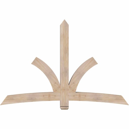 Ekena Millwork Davenport Smooth Timber Gable Bracket, Douglas Fir, 84"W x 56"H x 5 1/2"D x 5 1/2"F, 16/12 Pitch GBW084X56X0606DAV00SDF